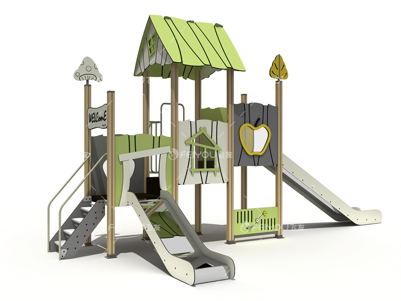 FY195-02抗倍特板滑梯-户外儿童组合滑梯